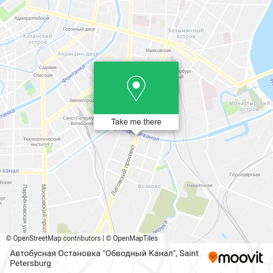 Автобусная Остановка "Обводный Канал" map