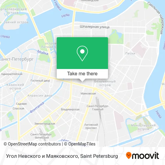 Угол Невского и Маяковского map