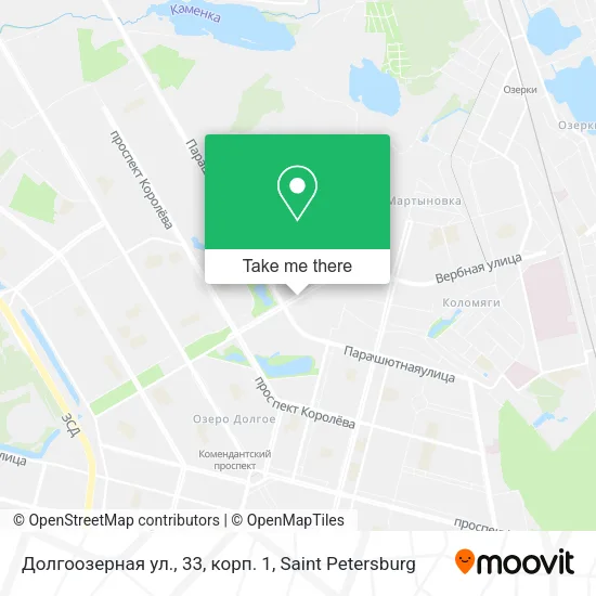 Долгоозерная ул., 33, корп. 1 map