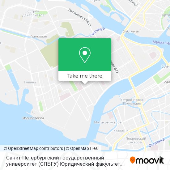Санкт-Петербургский государственный университет (СПБГУ) Юридический факультет map