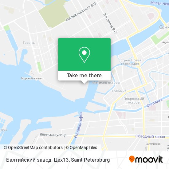 Балтийский завод. Цех13 map