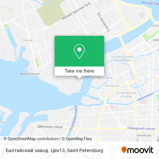 Балтийский завод. Цех13 map