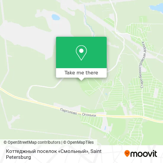 Коттеджный поселок «Смольный» map