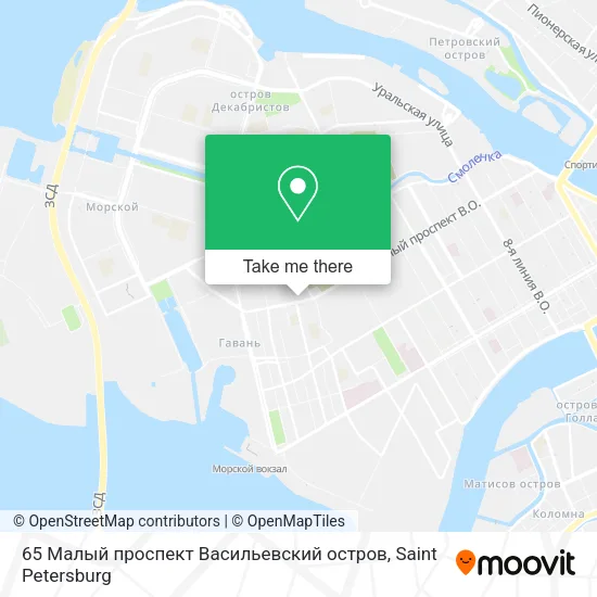 65 Малый проспект Васильевский остров map