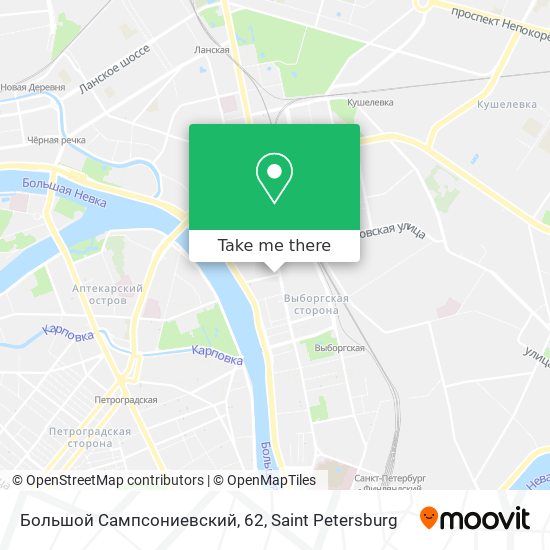 Большой Сампсониевский, 62 map