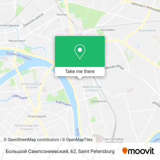 Большой Сампсониевский, 62 map