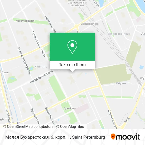 Малая Бухарестская, 6, корп. 1 map