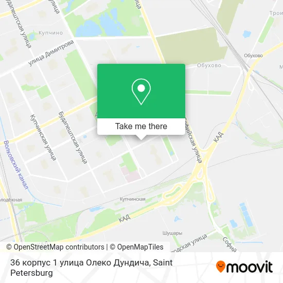 36 корпус 1 улица Олеко Дундича map