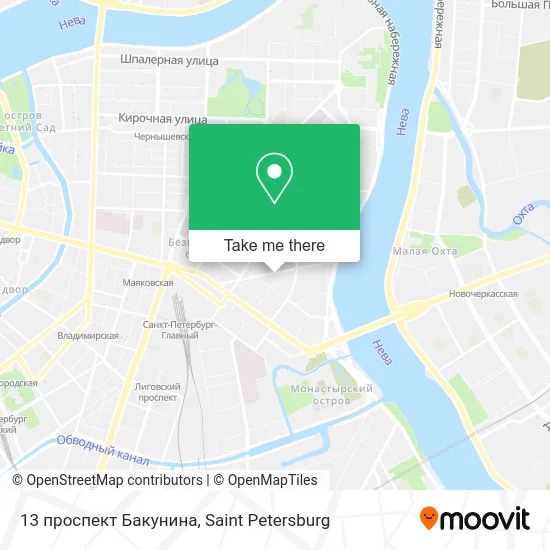 13 проспект Бакунина map