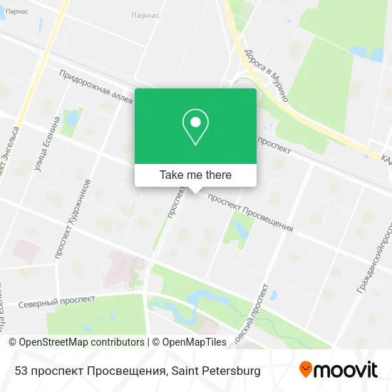 53 проспект Просвещения map