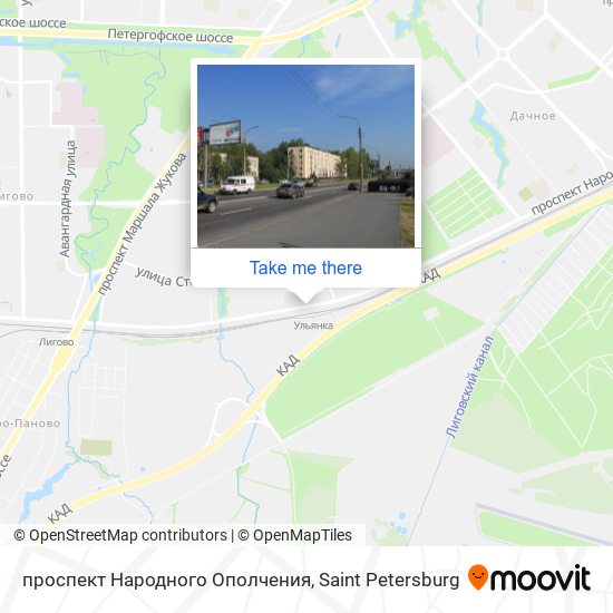 проспект Народного Ополчения map