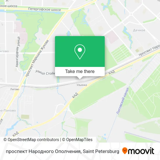 проспект Народного Ополчения map
