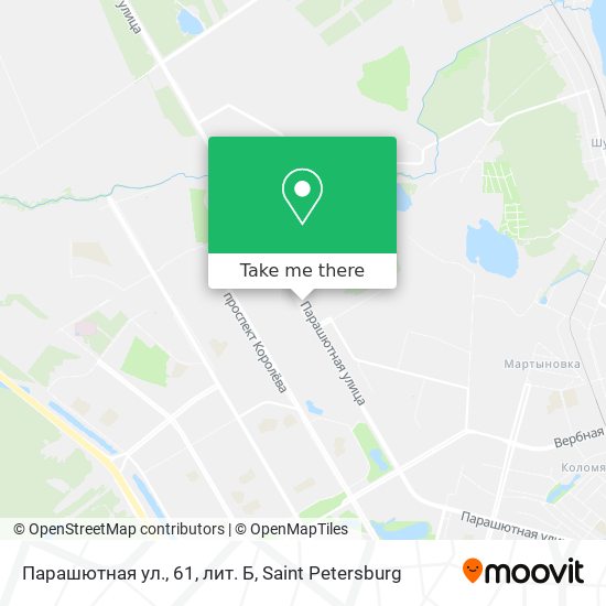 Парашютная ул., 61, лит. Б map