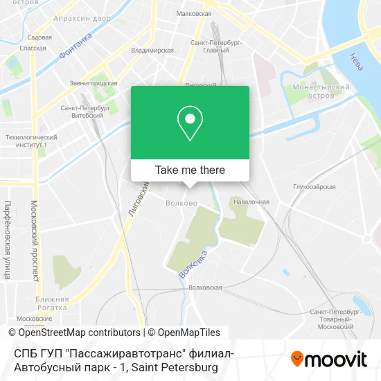 СПБ ГУП "Пассажиравтотранс" филиал-Автобусный парк - 1 map