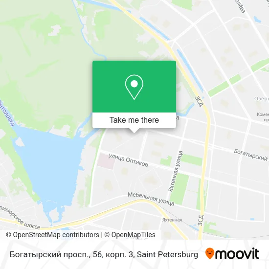 Богатырский просп., 56, корп. 3 map