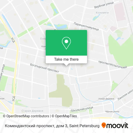 Комендантский проспект, дом 3 map