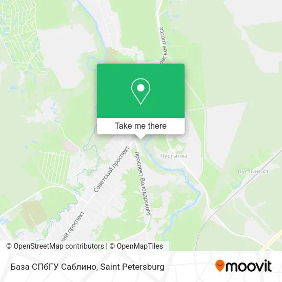 База СПбГУ Саблино map