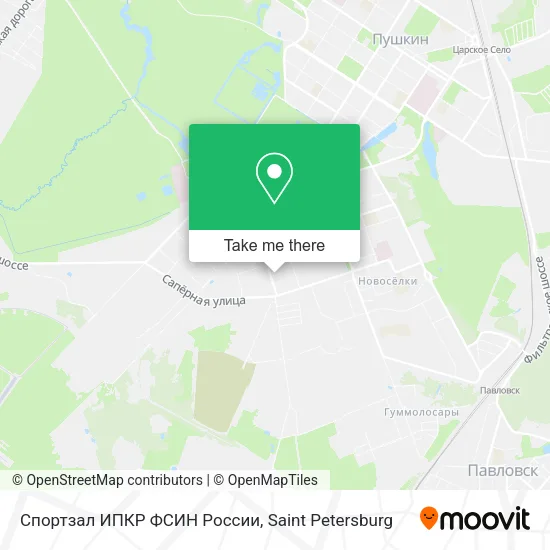 Спортзал ИПКР ФСИН России map