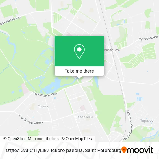 Отдел ЗАГС Пушкинского района map