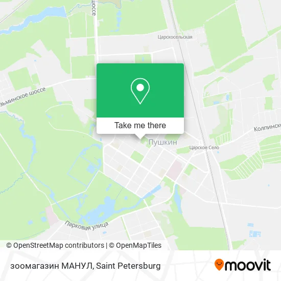 зоомагазин МАНУЛ map