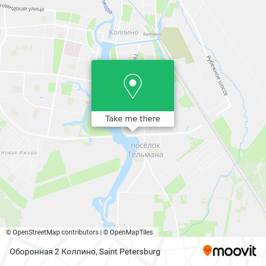 Оборонная 2 Колпино map