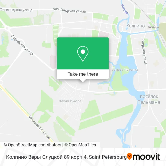 Колпино Веры Слуцкой 89 корп 4 map