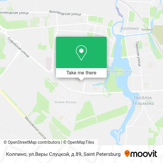 Колпино, ул.Веры Слуцкой, д.89 map