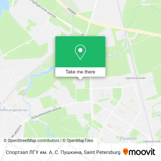 Спортзал ЛГУ им. А. С. Пушкина map