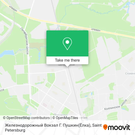 Железнодорожный Вокзал Г. Пушкин(Ёлка) map
