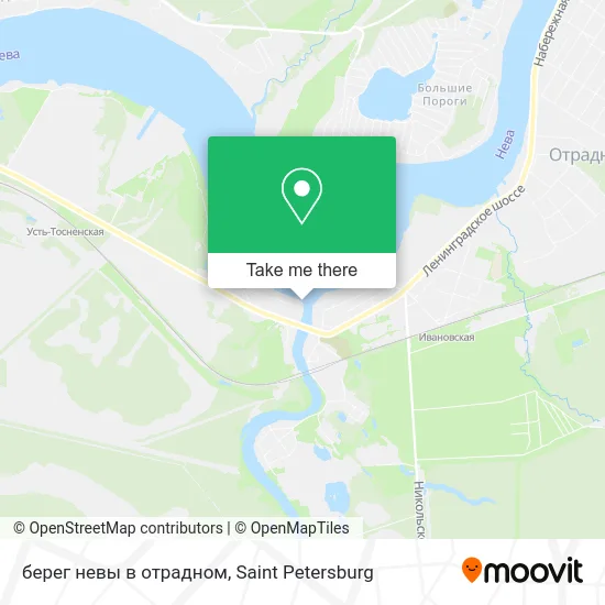 берег невы в отрадном map