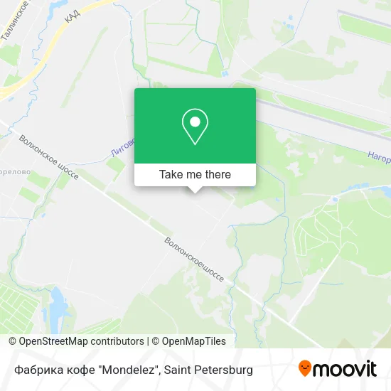 Фабрика кофе "Mondelez" map