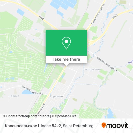 Красносельское Шоссе 54к2 map