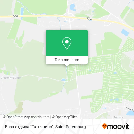 База отдыха "Татьянино" map