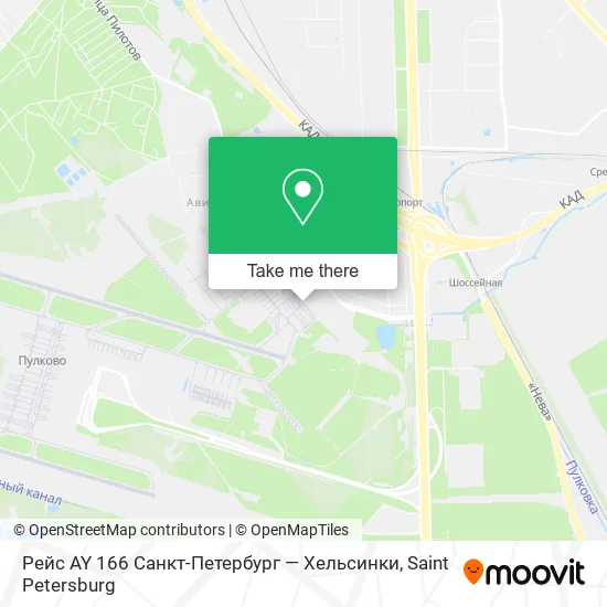 Рейс AY 166 Санкт-Петербург — Хельсинки map