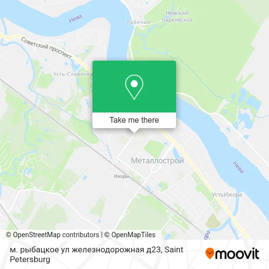 м. рыбацкое ул железнодорожная д23 map