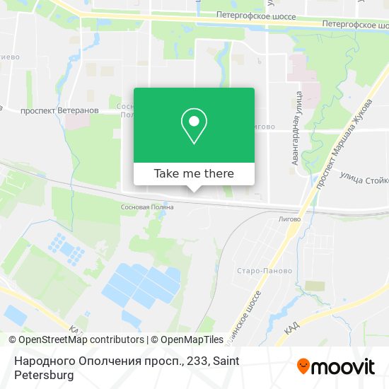 Народного Ополчения просп., 233 map