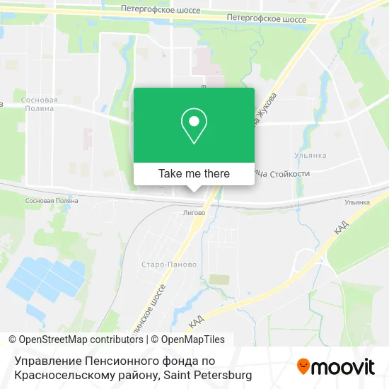 Управление Пенсионного фонда по Красносельскому району map
