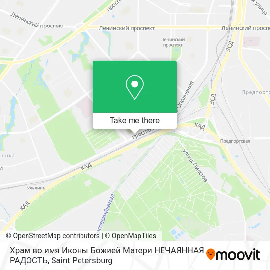 Храм во имя Иконы Божией Матери НЕЧАЯННАЯ РАДОСТЬ map