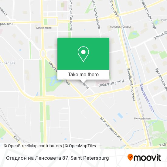Стадион на Ленсовета 87 map