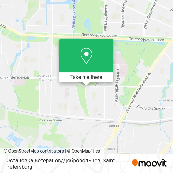 Остановка Ветеранов / Добровольцев map