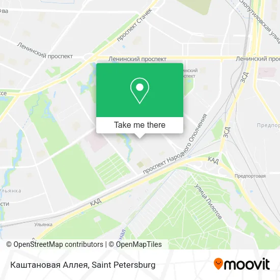 Каштановая Аллея map