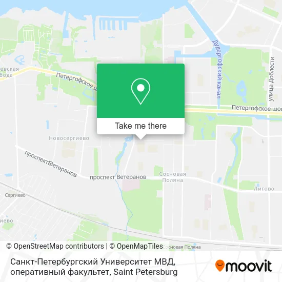 Санкт-Петербургский Университет МВД, оперативный факультет map