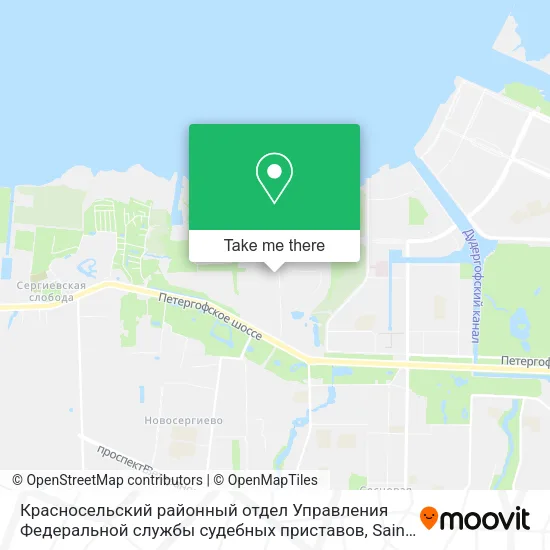 Красносельский районный отдел Управления Федеральной службы судебных приставов map