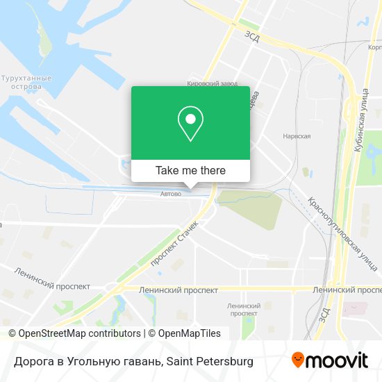 Дорога в Угольную гавань map