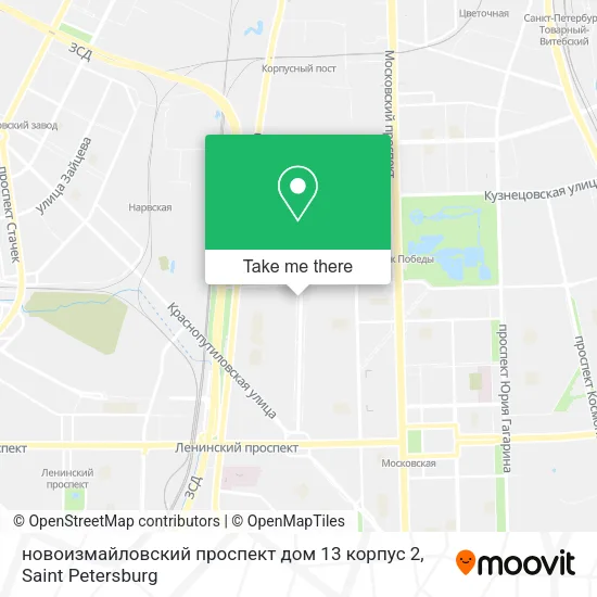 новоизмайловский проспект дом 13 корпус 2 map