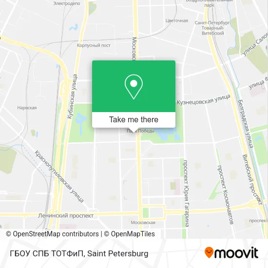 ГБОУ СПБ ТОТФиП map