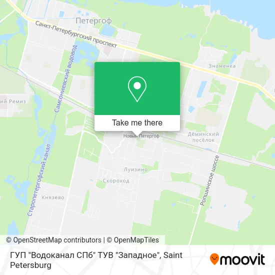 ГУП "Водоканал СПб" ТУВ "Западное" map
