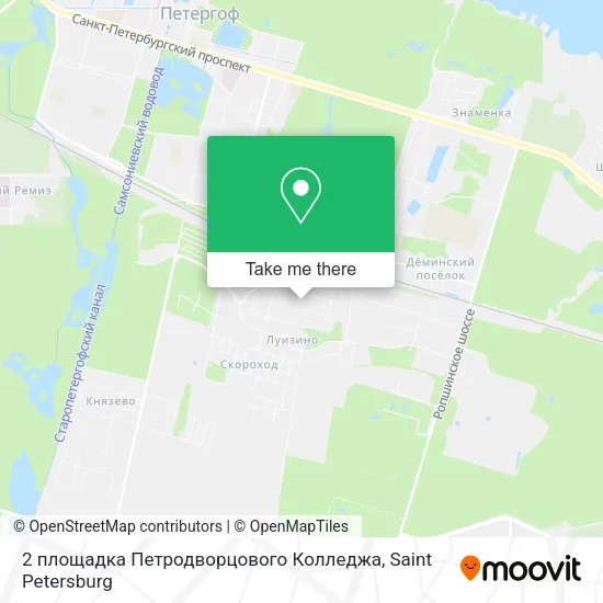 2 площадка Петродворцового Колледжа map