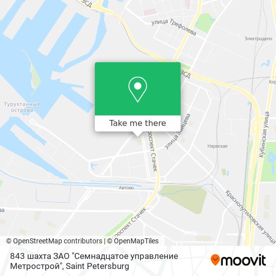 843 шахта ЗАО "Семнадцатое управление Метрострой" map