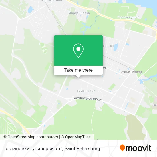 остановка "университет" map